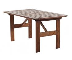 Ambientehome 90310 4-teilig Garten Sitzgruppe Essgruppe Loungegruppe Gartenmöbel Essgarnitur Hanko Maxi, braun