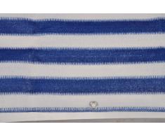 Balkon Sichtschutz - Windschutz - Sehr robuste Ausführung - 600 cm lang BLAU/WEI