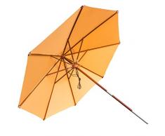 anndora 300060 Sonnenschirm, sahara gelb, 300 cm rund, Gestell Holz, Bespannung Polyester, 9.5 kg