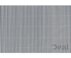 PVC Sichtschutzmatte 90x500cm Grau Windschutz Sichtschutz Doppelstabmatten Gartenzaun Terrasse Zaun NEU