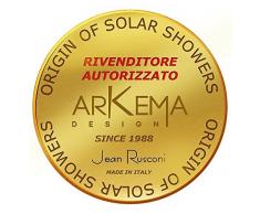Dusche Solar arkema Happy XL Außendusche aus Polyethylen HD Dusche gebogen mit Armatur froide-eau warmes Wasser Tank 44 Liter Höhe 220 cm Dusche chauffge Solar Made in Italy arkema H400 7016 Farbe Anthrazit