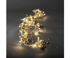 Konstsmide 3190-803 LED Dekolichterkette goldfarbene Kugeln / für Innen (IP20) / 24V Innentrafo / 20 warm weiÃe Dioden / transparentes Kabel