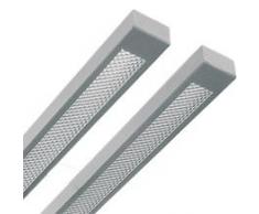 Pendelleuchte, Deckenleuchte, Büroleuchte TWIN 2x54 Watt EVG, prismatische Plexiglasabdeckung