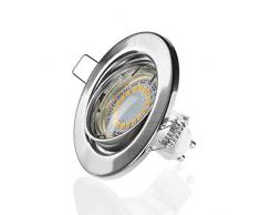 sweet led® 6 Stück x Einbaustrahler Set | Einbau Led | GU10 5W - 400 Lumen - 230V | Einbau Rahmen | Einbauspots |Einbauleuchten |Einbaulampen (Rund - Warmweiß)