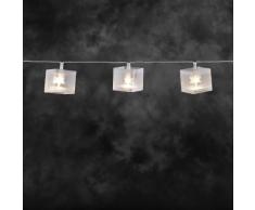 Konstsmide 2775-103 Dekolichterkette mit Holografieeffekt Sterne / für Innen (IP20) / 24V Innentrafo / 10 warm weiÃe Dioden / transparentes Kabel
