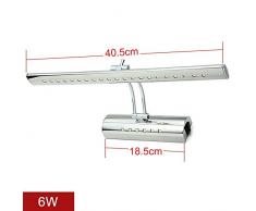 CroLED® 6W 27 LED 5050 SMD - Spiegelleuchte Schranklampe Badlampe Badleuchte Wandleuchte Wandlampe Spiegellampe Leuche Beleuchtung - mit Schalter - AC100-240V Weiß