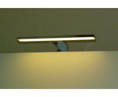 LED Aufbauleuchte / Chrom / Lichtfarbe warm weiß / Art. 2030 / Schrankleuchte / Spiegelschrankbeleuchtung / Spiegelleuchte / Badleuchte