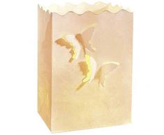 Wenko 8539100 Lichtertüte LUMINARIA Schmetterlinge klein - 10er Set, Windlicht, Pappe/Papier/Zellstoff, 11 x 16 x 9 cm, WeiÃ