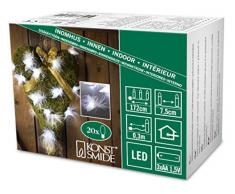 Konstsmide 3153-203 LED Dekolichterkette Federn und Flügel / für Innen (IP20) / Batteriebetrieben: 3xAA 1.5V (exkl.) / 20 kalt weiÃe Dioden / transparentes Kabel