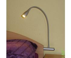 L&E®22222540 - LED Bettleuchte Bettlampe Leselampe Nachttischleuchte 2er Set für linke und rechte Bettseite (kalt weiss);