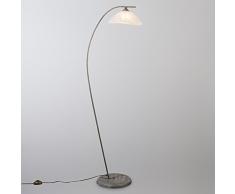 QAZQA Klassisch / Antik / Landhaus / Vintage / Rustikal / Stehleuchte / Stehlampe / Standleuchte / Lampe / Leuchte Scorze 1 antik grau Glas / Metall / Rund / Länglich / LED geeignet E27 Max. 1 x 40 Watt