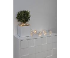 Konstsmide 3176-103 LED Dekolichterkette weiÃe Aluminium Drahtkugeln / für Innen (IP20) / Batteriebetrieben: 3xAA 1.5V (exkl.) / 16 warm weiÃe Dioden / transparentes Kabel