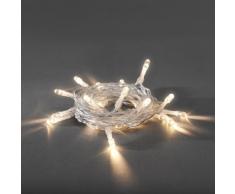 Konstsmide 1470-203 LED Lichterkette / für Innen (IP20) / VDE geprüft / Batteriebetrieben: 4xAA 1.5V (exkl.) / mit Schalter und 6h Timer / 50 warm weiÃe Dioden / transparentes Kabel
