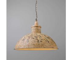 QAZQA Industrie / Klassisch / Antik / Landhaus / Vintage / Rustikal / Esstisch / Esszimmer / Pendelleuchte / Pendellampe / Hängelampe Iron II rost weiß Metall Rund / Kugel / Kugelförmig / LED geeignet E27 Max. 1 x 60 Watt