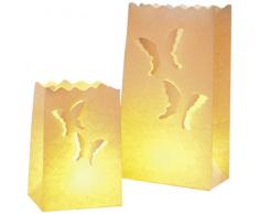LUMINARIA 8552100 Lichtertüte Schmetterlinge - 8er Set, Windlicht, Zellstoff, WeiÃ