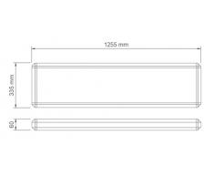 Aufbau Rasterleuchte / Art. 8502 / geeignet für 2X 120cm T8 LED Röhren / Rasterlampe Bürolampe Deckenleuchte / für Industrie- und Schulen, Büros, Sozialräume, Korridore, Treppen- und Lagerräume Anwendung im Haushalt Warenhäuser u. Supermärkte