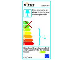 RITOS Prismen Wannenleuchte, 2 x 36 W, weiss