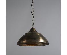 QAZQA Industrie / Klassisch / Antik / Landhaus / Vintage / Rustikal / Esstisch / Esszimmer / Pendelleuchte / Pendellampe / Hängelampe Arctic Gold / Messing Metall Rund LED geeignet E27 Max. 1 x 40 Watt