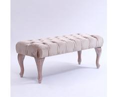 BAROCK DESIGN POLSTERBANK CHARLOTTE | 100 cm, goldfarben | nostalgische Sitzbank