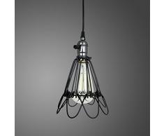 GBT Eisen Vogelkäfig Restaurant Kronleuchter Bekleidungsgeschäft Café Bartheke Retro Industrie Licht , black (LED-Leuchten, warmes Licht, weißes Licht, Kronleuchter, Innenbeleuchtung, Außenleuchten, Wandleuchten)
