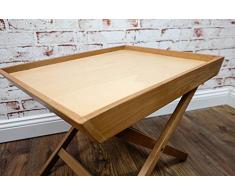 BEISTELLTISCH SERVIERTISCH TABLETTTISCH KLAPPTISCH TABLETT + GESTELL HOLZ