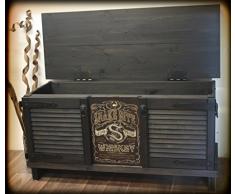 Hausbar, Truhe, TV-Board, Kolonialstil, Massivholz
