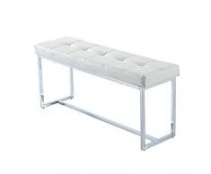 Homcom® Sitzbank Polsterbank Flurbank Sitztruhe Truhenbank Küchenbank, Kunstleder+Stahl, schwarz/weiÃ, 99.5x29.5x45cm (weiÃ)