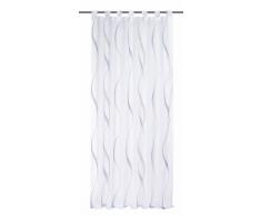 Home fashion 48107-806 Schlaufenschal bedruckt, 245 x 140 cm, Voile, blau