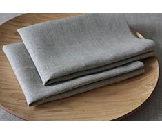 Varvara Home 1462 Satz von 2 Leinen Servietten, 45 x 45 cm, natur grau