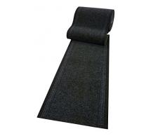 Robuster Läufer Teppich Brücke Teppichläufer CORRI 80 cm breit anthrazit, 80 x 150 cm