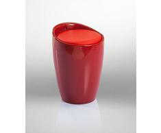 Badhocker Sitzhocker Hocker Stuhl mit Stauraum Rot DH0608 - Duhome - mit Stauraum abnehmbare Sitzkissen Wäschehocker