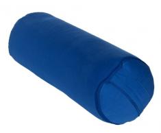 Yoga und Pilates Bolster / Yogakissen Made in Germany, L 65 x Ø 22 cm, Bezug und Inlett 100 % Baumwolle, Füllung Bio-Dinkelspelzen, Bezug und Inlett ohne Füllung maschinenwaschbar bis 30ºC, blau