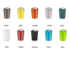 Schwingdeckeleimer Kosmetikeimer Abfalleimer Mülleimer weiß Design ABUNDIUS 5 Liter