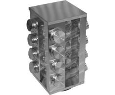 Gewürzregal Gewürz Ständer Küchenregal Regal mit 16 Glas Dosen