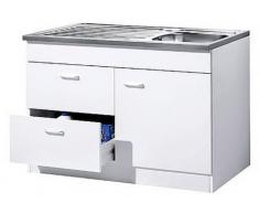 Held Möbel 968.8001 Spülenschrank 1 türig / 2 Auszüge / Spülbecken / 100 x 85 x 50 cm