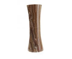 Marmor Vase massiv, runde Bodenvase oder Standvase: edler Braun-Marmor, Unikat Marmorvase aus Naturstein. Maße Ø/H: 11/34cm, Gewicht: ca. 2,7 kg. Achtung! Nicht wasserdicht!