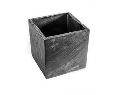 Übertopf Blumentopf Pflanzentopf Pflanzkübel Vase aus Schiefer Naturstein, sehr Massiv, in unterschiedlichen Größen erhältlich (BTH ca.33x33x27 cm)
