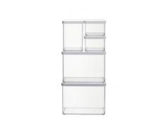 Rotho Vorratsdose Premium Loft - 5-teiliges Set (2x0.5, 1x1.0, 2x2.1 l) aromadichter Aufbewahrungsboxen - BPA-freie Frischhaltedosen - Kunststoffbehälter ist spülmaschinentauglich - 6691201100