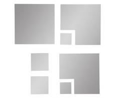 Demiawaking 7Pcs Schöne DIY Abnehmbarer Quadrate Wandtattoo Spiegel Wandaufkleber fuer Schlafzimmer, Kinderzimmer, Wohnzimmer, Badezimmer, Haus Dekor (7Pcs-Quadrate Wandtattoo)