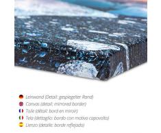 Leinwandbild 70 x 110 cm: Leuchtturm von Maritim - fertiges Wandbild, Bild auf Keilrahmen, Fertigbild auf echter Leinwand, Leinwanddruck