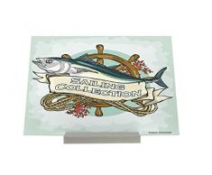 Aufstellbild Kunstdruck Bild Küsten Maritim Fisch Anker Plakat Tafel