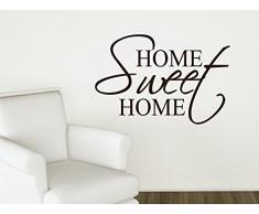 Graz Design 720246_40_070 Wandtattoo Spruch Home Sweet Home für Wohnzimmer Wanddekoration Aufkleber Deko Ideen 60x40cm Schwarz
