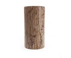 Design Vase für Dekoration aus Kalkstein aus 100% Naturstein und Handarbeit Unikat, Nicht-Wasserdicht, Höhe:17cm; Durchmesser:8,5cm; Gewicht: ca.1,1 kg