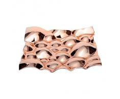 Leonardo 034403 Glas Dekoschale Puglia, 40 x 40 cm, kupfer