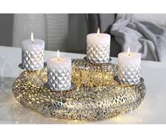 Casablanca Adventskranz Purley, 45 cm, antik-silber