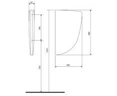 DOMINO ECO URINAL-TRENNWAND B