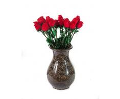 Edle Vase auch als Bodenvase und Standvase, aus Marmor in klassisch elegantem Design, sehr massiv, Höhe: 32,5cm; Durchmesser:18cm, Gewicht: ca. 6kg