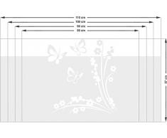 Graz Design 980147_110x57 Sichtschutzfolie Fenstertattoo Fensteraufkleber Kinderzimmer Schmetterlinge Blumen (Gre=110x57cm)