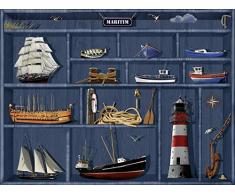 Poster Kunstdruck oder Leinwand-Bild Artland Wandbild fertig aufgespannt auf Keilrahmen Mausopardia Der maritime Setzkasten in verschiedenen Größen und Farben erhältlich