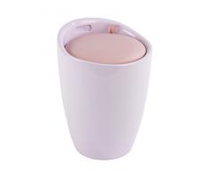 Wenko 21954100 Hocker Candy Badhocker mit abnehmbarem Wäschesack, Fassungsvermögen, 20 L, Kunststoff, 36 x 50,5 x 36 cm, rosa